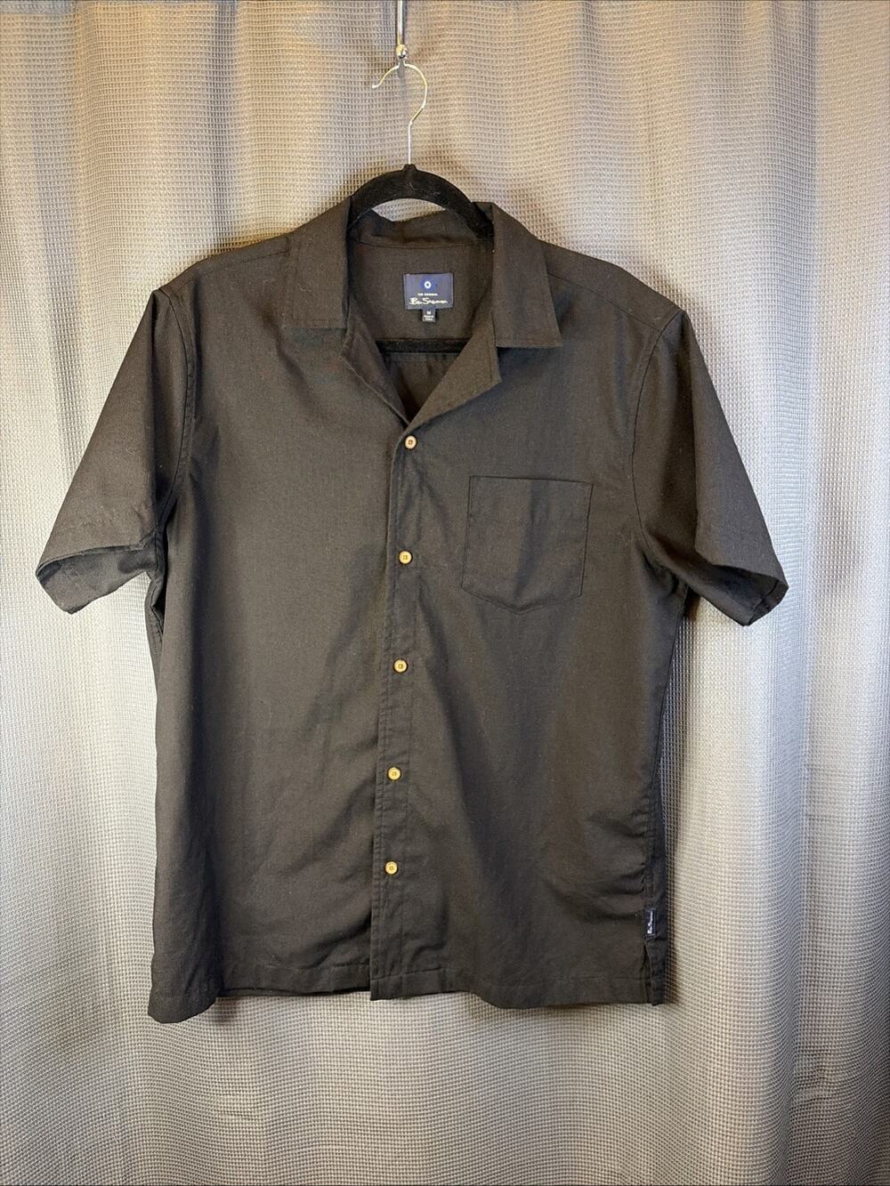 Ben Sherman The Original Black Short Sleeve Button Shirt Men’s Size M